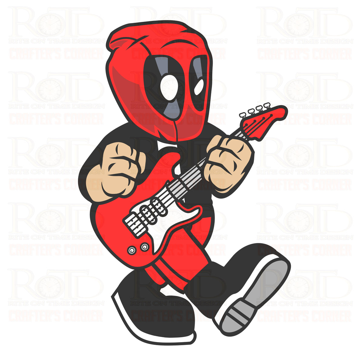 DTF Screen Print Image - Deadpool Rockstar