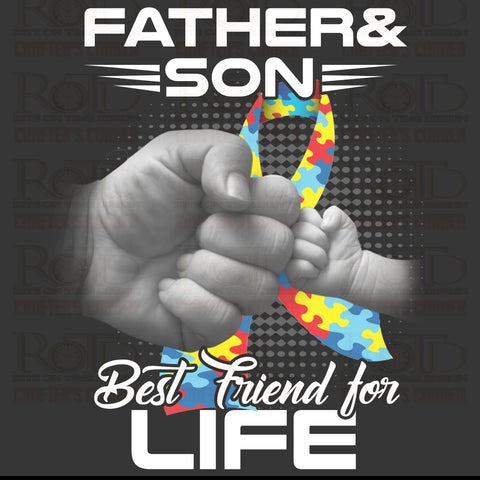 DTF Screen Print Image - Father and Son Best Friends for Life