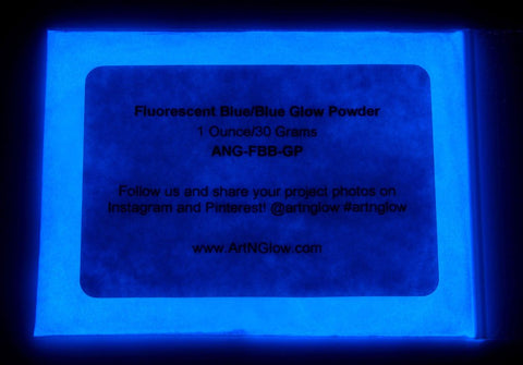 Art 'N Glow Mica Glow Powder - Fluorescent Blue