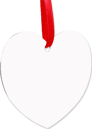 ROTD Sublimation Blank Ornament - 2 Sided - 3.25" Heart
