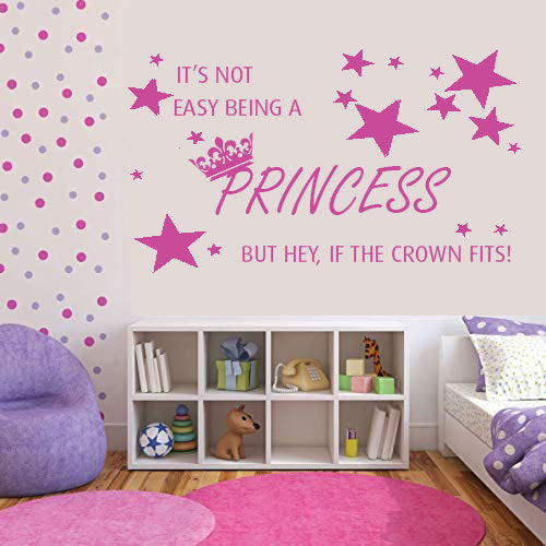 Princess Wall Decor, Girl&#39;s Bedroom, Vinyl Wall
