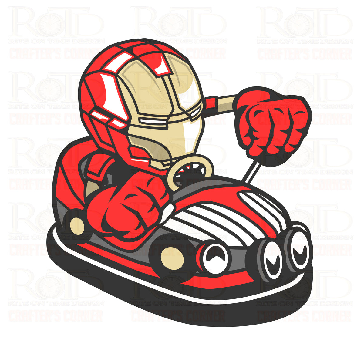 DTF Screen Print Image - Ironman Toy Car