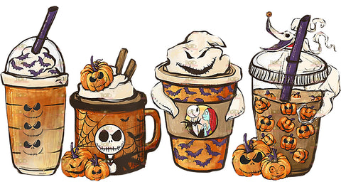 DTF Screen Print Image - Jack Skellington Coffee Cups