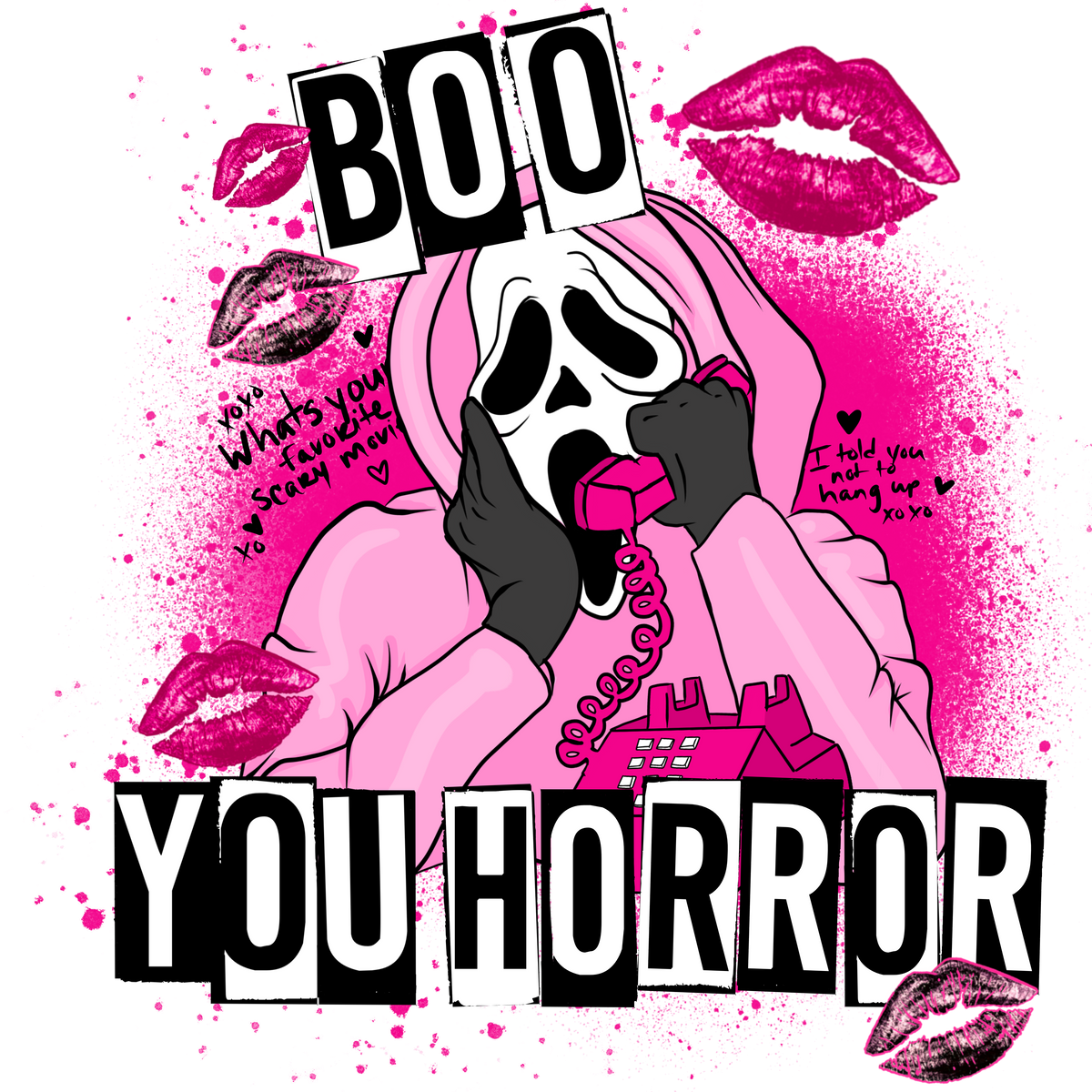 DTF Screen Print Image - Boo You Horror