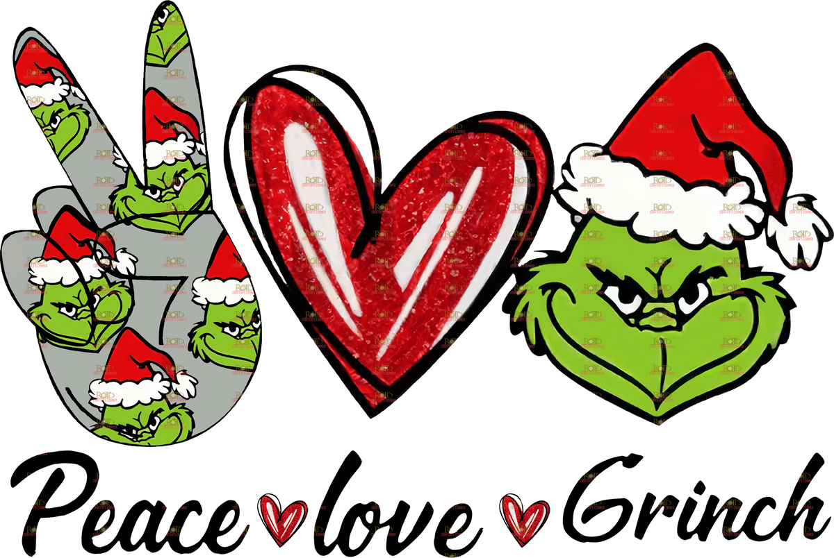 DTF Screen Print Image - Peace Love Grinch