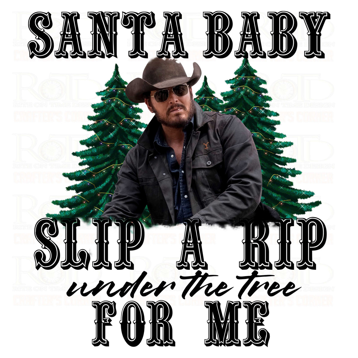DTF Screen Print Image - Santa Baby Slip a Rip