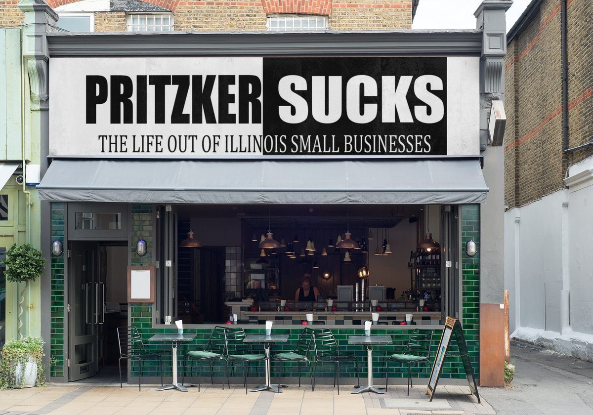 Pritzker Sucks Banner