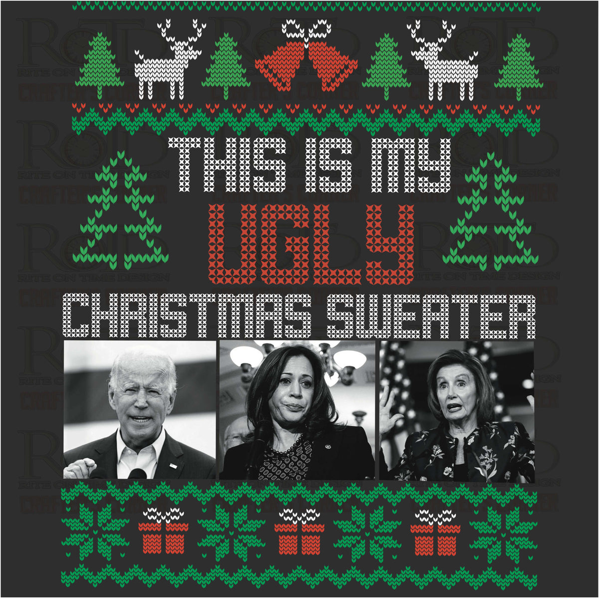 DTF Screen Print Image - Ugly Christmas Sweater