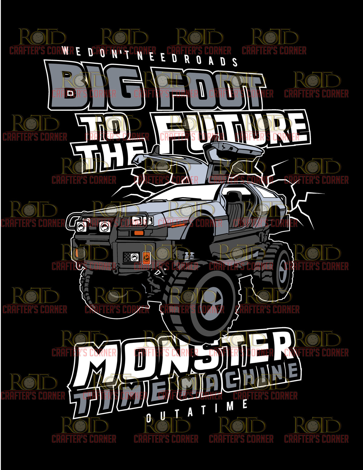 DTF Screen Print Image - Big Foot to the Future