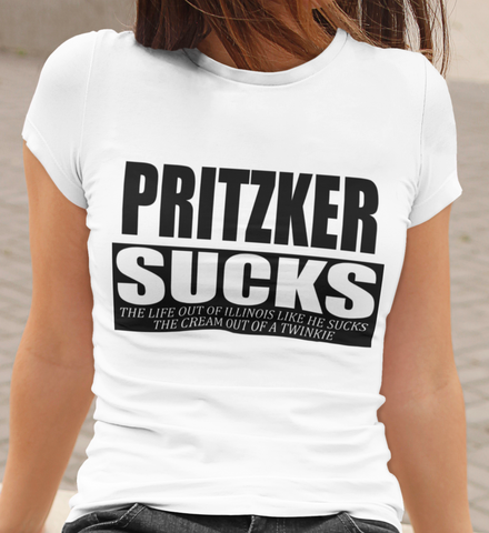Pritzker Sucks Twinkie Cotton Tshirt